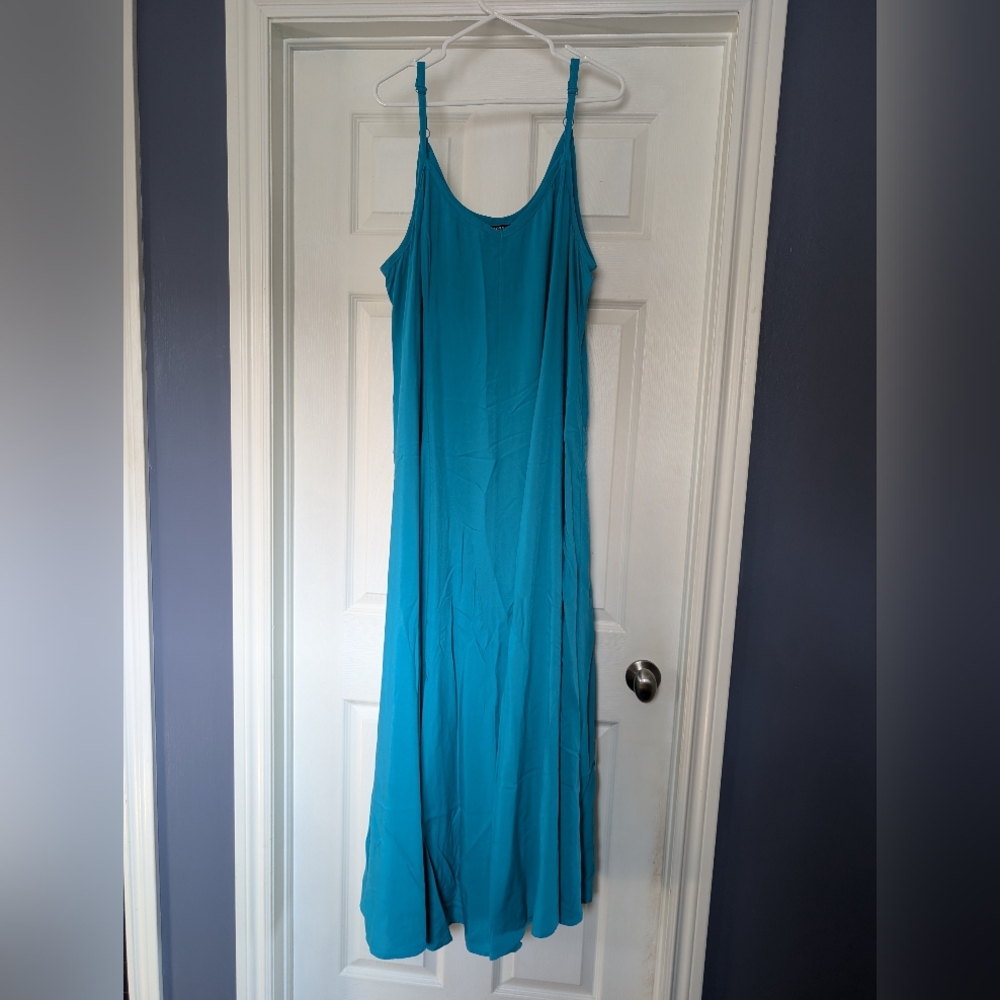 Torrid Teal Sleeveless Maxi Sundress
